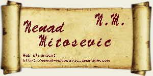Nenad Mitošević vizit kartica